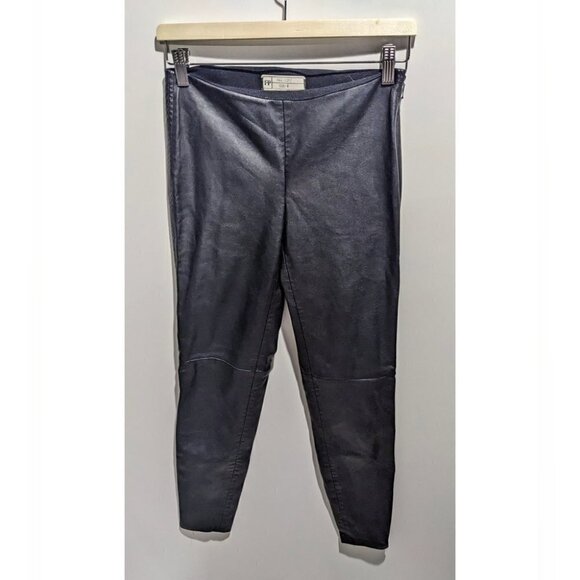 FREE People | Lana Vegan Leather Legging in Black - Picture 2 of 13